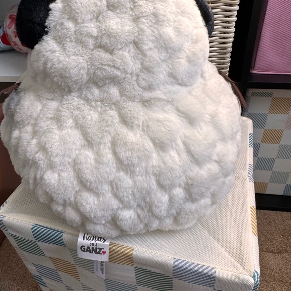 GANZ White and Black Snowman Accent Pillow
